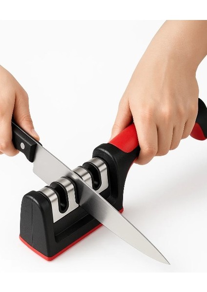 Bileme Aleti Kırmızı Siyah Tasarım Pratik Kullanım Kesici Alet Bileme fiyatları