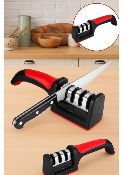 Bileme Aleti Kırmızı Siyah Tasarım Pratik Kullanım Kesici Alet Bileme modelleri