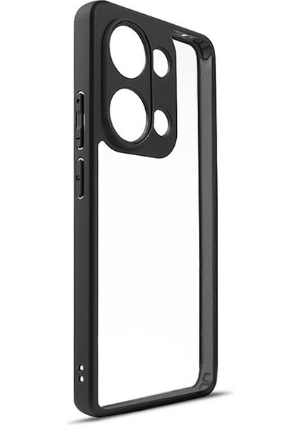 Xiaomi Redmi Note 13 Pro 4g Kılıf Kamera Korumalı Şeffaf Arka Yüzey Snel New Roll Kapak-Siyah indirimleri