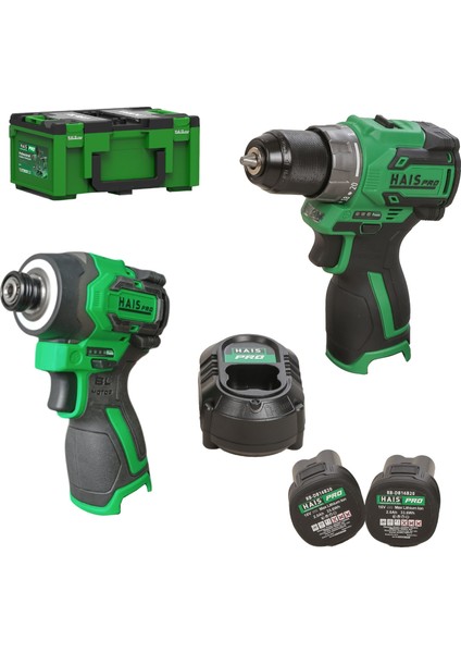 Haıspro Profesyonel 16 V Akülü El Aletleri Seti 2'li Set - 1