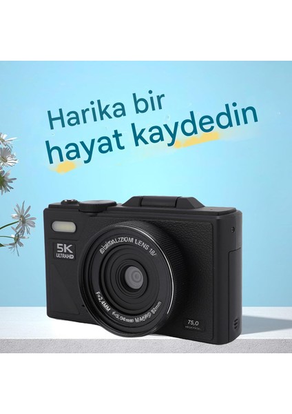 5k Ultra Hd Vlog Kamera – 75MP, Wifi, 18X Zoom, Türkçe Menü modelleri