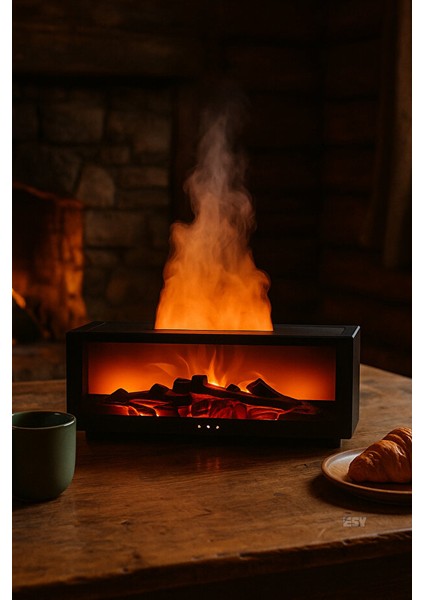 Şömine Görünümlü LED Işıklı Aroma Difüzör & Hava Nemlendirici | Uzaktan Kumandalı, Zaman Ayarlı modelleri