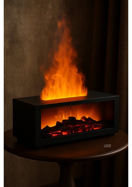 Şömine Görünümlü LED Işıklı Aroma Difüzör & Hava Nemlendirici | Uzaktan Kumandalı, Zaman Ayarlı fırsatları