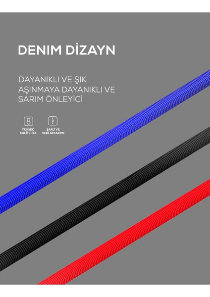 Gri LS63 Type-C USB Kablo modelleri