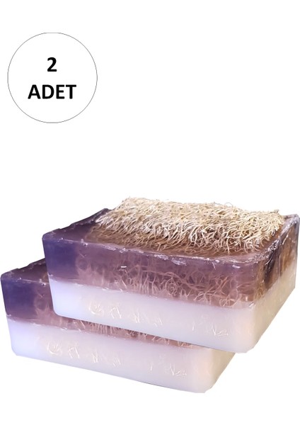 2 Adet Doğal Kabak Lifli Lavanta Sabunu