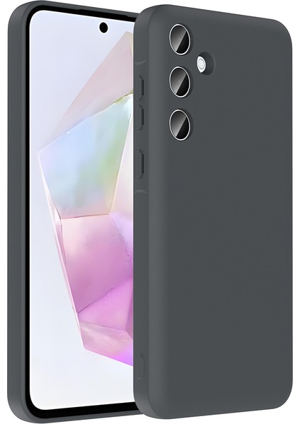 Galaxy A26 Kılıf Kamera Korumalı Kartlık Hazneli Snel Vitra Kapak - Gri