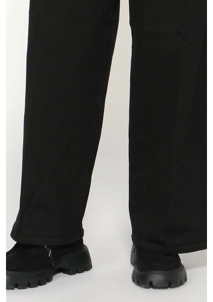 Kadın Siyah Loose Fit Jean W5BA2UD0141-BL4O fırsatları