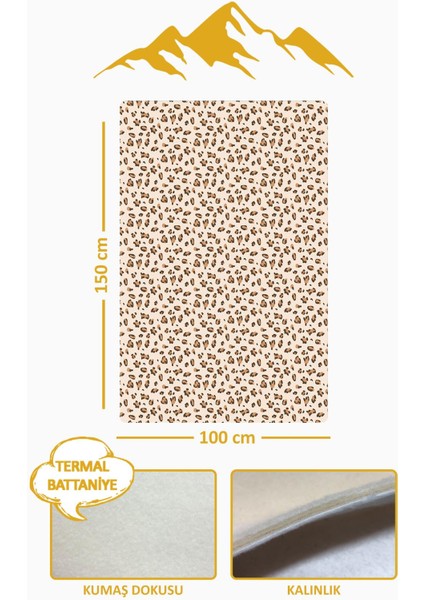 Leopar Desenli Soft Touch Termal Bebek Battaniyesi CBT0009 fiyatları