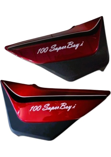 Mondial 100 Superboy I Yan Akü Kapak Takım Kırmızı