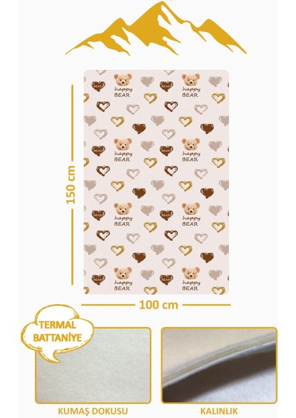 Happy Bear Desenli Soft Touch Termal Bebek Battaniyesi CBT0004 fiyatları