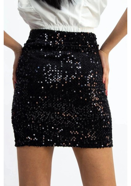 Pullu Payetli Mini Etek Parti Düğün Gece Mini Etek fiyatları