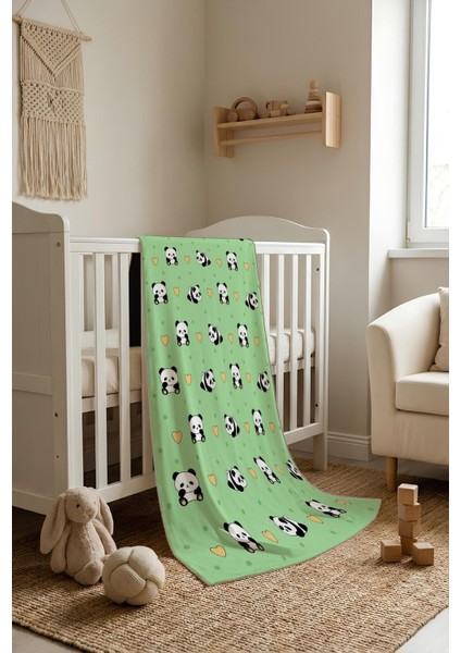 Panda Desenli Soft Touch Termal Bebek Battaniyesi CBT0011