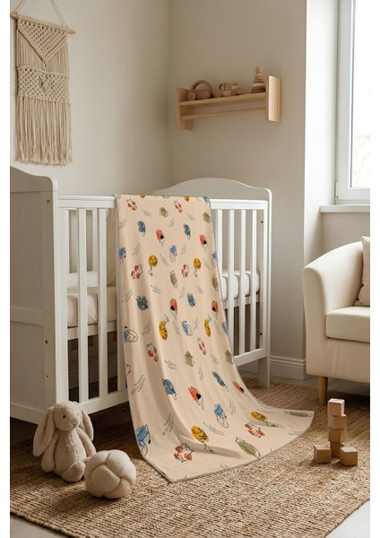 Hayvan Desenli Soft Touch Termal Bebek Battaniyesi CBT0001