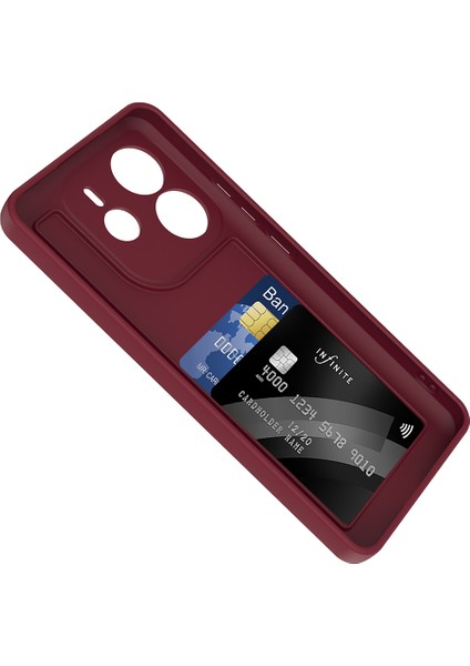 Redmi Note 14 4g Kılıf Kamera Korumalı Kartlık Hazneli Snel Vitra Kapak - Mürdüm fırsatları