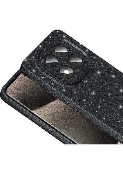 Redmi Note 14 Pro 4g Kılıf Kamera Korumalı Simli Lüks Snel Koton Kapak - Siyah fırsatları