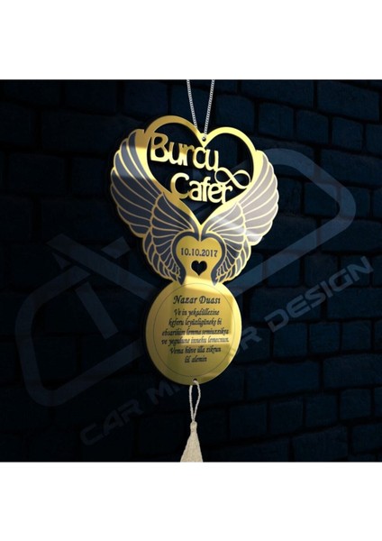 Dikiz Aynası Süsü - Kişiye Özel Pleksi Dikiz Ayna Süsü