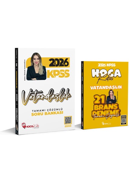 2026 Kpss Vatandaşlık Soru Bankası- Vatandaşlık 21 branş Deneme 2 Li Set
