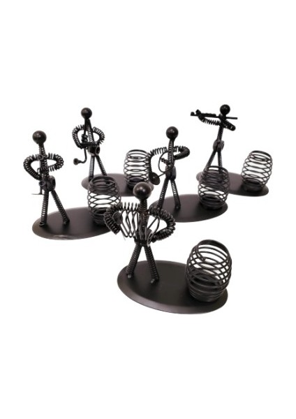 Dekoratif Metal Adam Müzisyen Kalemlik