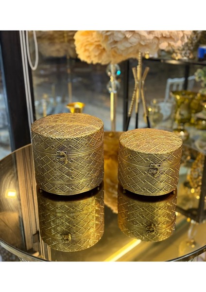2'li Gold Dekoratif Kutu