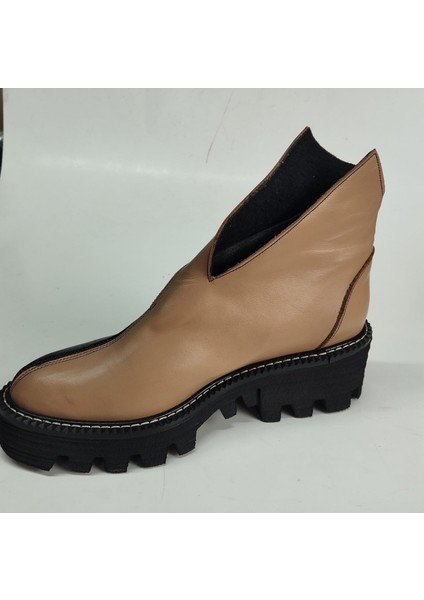 Kadın Hakiki Deri Siyah-Ten Garnili Eva Taban Bot fırsatları