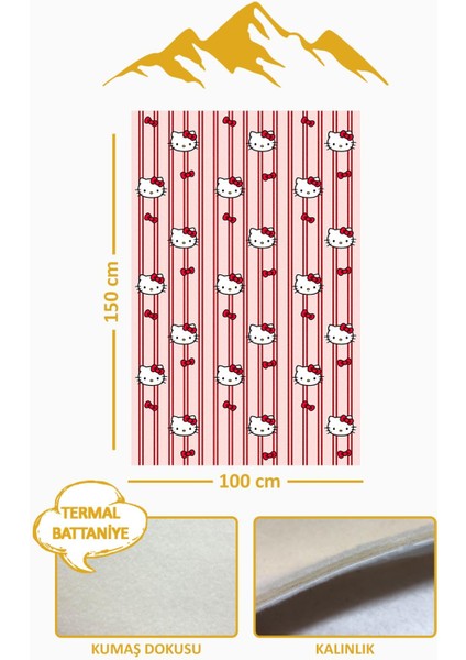 Kitty Desenli Soft Touch Termal Bebek Battaniyesi CBT0006 fiyatları