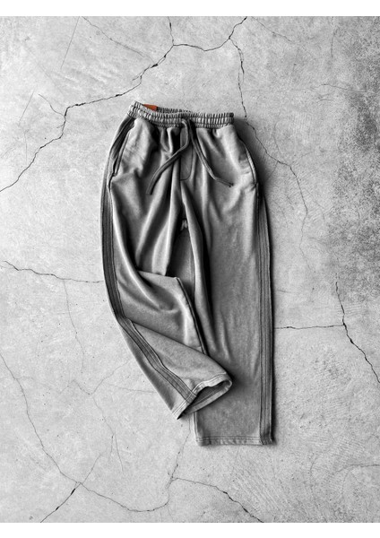 Erkek Baggy Fit Yıkamalı Jogger Pantolon Füme indirimleri
