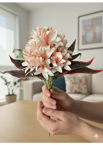 Krem Çan Çiçeği ve Kırmızı Kılıç Çiçeği Aranjmanı Özel Gün Ev Dekorasyonu