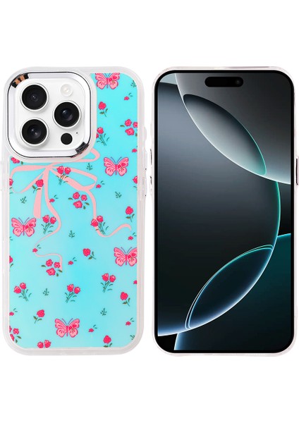 iPhone 16 Pro Kılıf Airbag Tasarımlı Snel Hadra Kapak - Kelebek