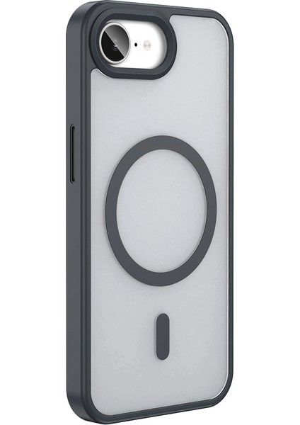 iPhone 16E Kılıf M-Safe Şarj Özellikli Mat Arka Yüzey Snel Sio Kapak - Kahverengi modelleri