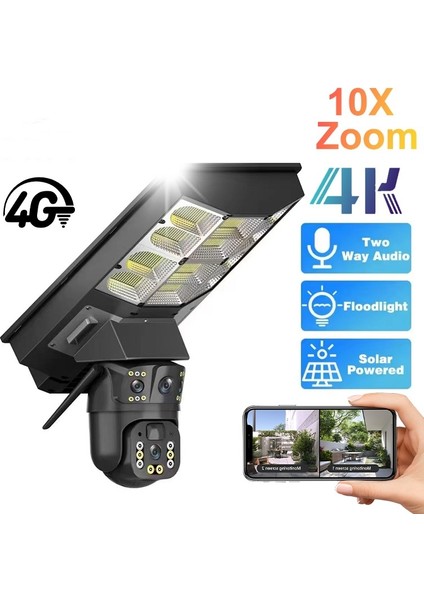 IP66 4g Sım Kartlı Ptz Hareketli Kamera Uzaktan Izleme + Solar Sokak Lambası Harekete Duyarlı fiyatları
