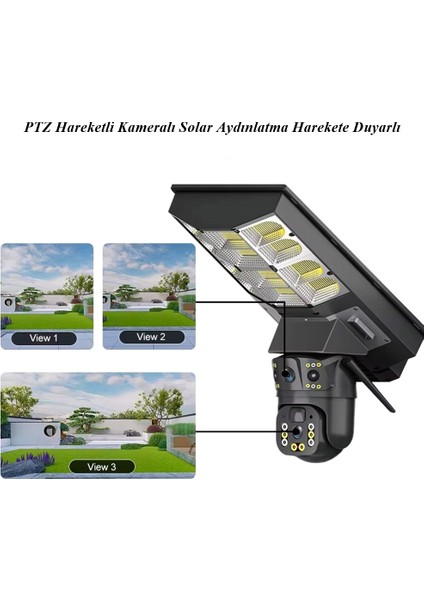 IP66 4g Sım Kartlı Ptz Hareketli Kamera Uzaktan Izleme + Solar Sokak Lambası Harekete Duyarlı modelleri