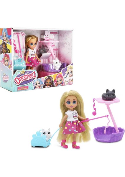 Mini Bebek ve Kedi Evi Oyun Seti – 12.5 cm Kedi Bakım ve Rol Yapma Seti