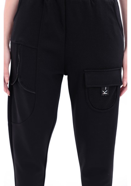 Fermuar Detaylı File Cepli Beli Lastikli Bilek Boy Spor Pantolon fiyatları