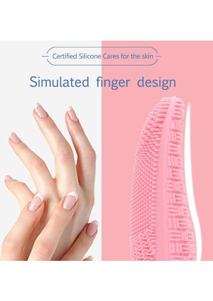 Derin Gözenek Temizliği İçin İnce Kaba Silikon Uçlu Elektrikli Yüz Temizleme Fırçası