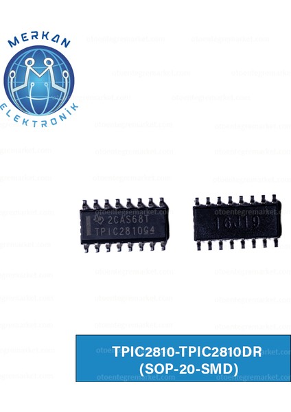 TPIC2810-TPIC2810DR (Sop-20-Smd) Orijinal Oto Beyin Tamir Entegreleri Merkan Elektronik