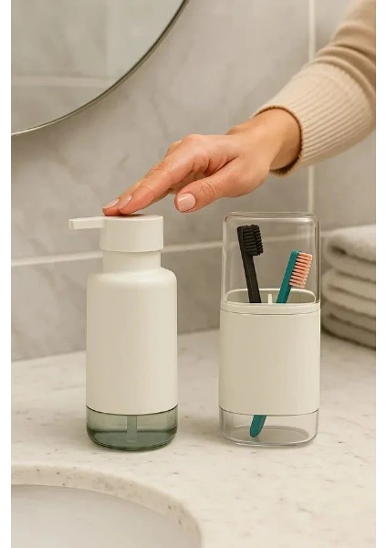 Buğz 2'li Sıvı Sabunluk ve Diş Fırçalık Seti