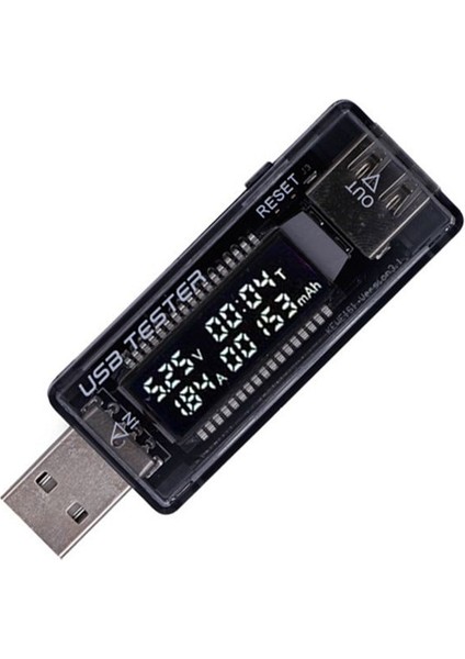 Dc Mobil Güç Şarjı Akım Voltajı Dijital Monitör USB Test Cihazı Akım 0-3A Voltaj 4-20V Çift Metre Ekran (Yurt Dışından) modelleri