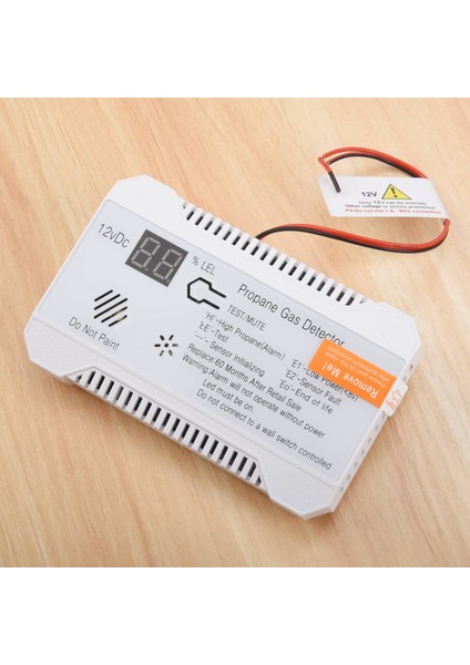 Propan Dedektörü 12V Lpg Doğal Gaz Sensörü Sızıntı Alarmı 85DB Siren Araba Rv Home Dijital Propan Test Cihazı (Beyaz) (Yurt Dışından) fiyatları