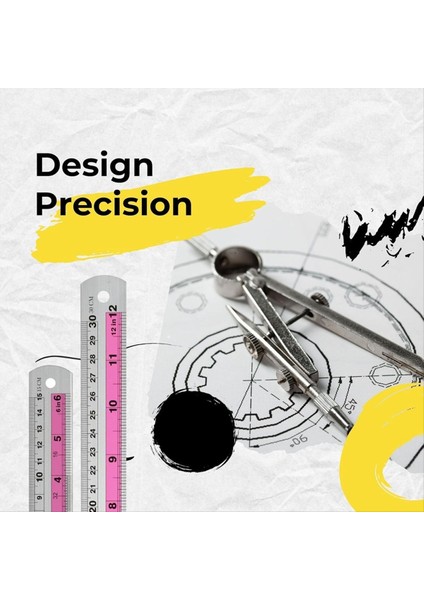 12+6 Inç Metal Cetvel Set-Düz Kenar Cetvelinin Hem Emperyal Hem De Metrik Ölçümleri Var Dıy Projeleri Için Mükemmel Kırmızı (Yurt Dışından) indirimleri