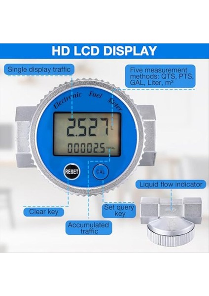 2 Adet Dijital Türbin Akış Ölçer 1in Npt Su Akış Ölçer Yakıt Ölçer Gaz Yağı Yakıt Akışı Benzin Için (Yurt Dışından) fiyatları