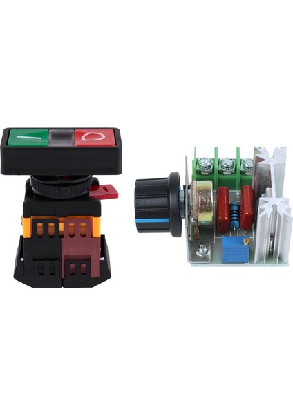 1 Pcs Ac 220V Sarı Işık Açma Başlangıç Durdur Ana Push Düğme Anahtarı 1 No 1 Nc ve 1 Pcs Voltaj Kontrolör Regülatörü Hız Dimmer Scr 2000W Ac 220V (Yurt Dışından) fiyatları