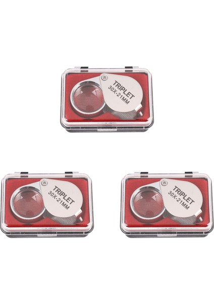 3x Taşınabilir 30X Güç 21MM Kuyumcular Büyüteç Altın Göz Loupe Mücevher Mağazası Enfes Kutu ile Büyüteç (Yurt Dışından)