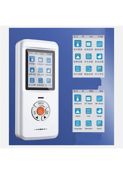 Emf Metre 3in1 Şarj Edilebilir Elektromanyetik Alan Radyasyon Dedektörü Ef Rf Mf Manded Dijital Emf Dedektörü LCD ile (Yurt Dışından) indirimleri