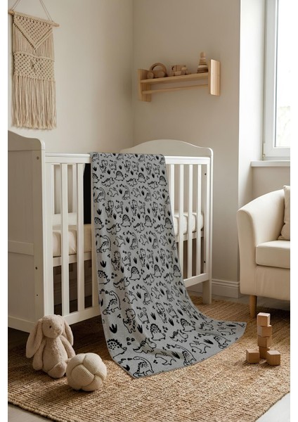 Dinazor Desenli Soft Touch Termal Bebek Battaniyesi CBT0010