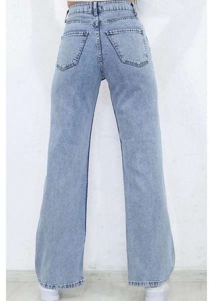 Buz Mavi Palazzo Jeans fırsatları