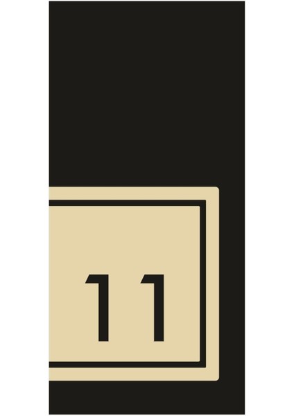 Siyah Gold Aynalı Pleksi Daire Kapı Numarası No:11