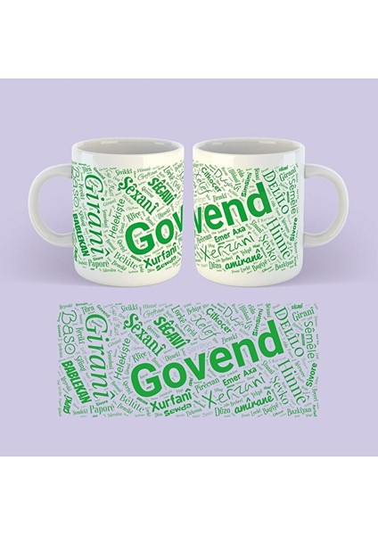 Govend Porselen Kupa Bardak - Kürt Halay Isimleri Kupası 5