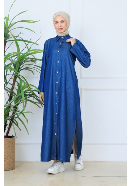 Günlük Spor Yırtmaçlı Gömlek Yaka Çıtçıtlı Cepli Jami Ferace