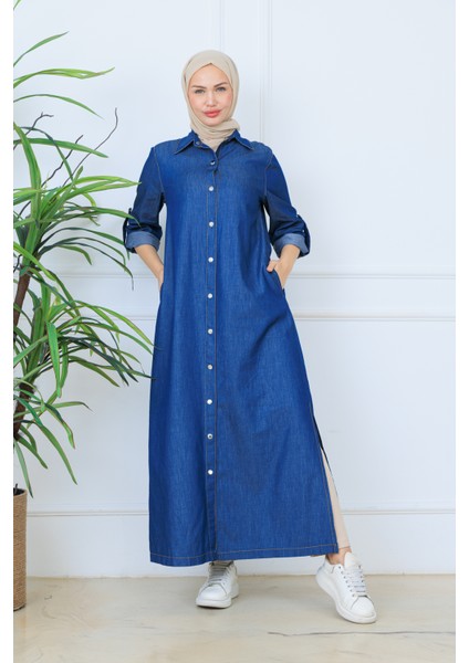 Günlük Spor Yırtmaçlı Gömlek Yaka Çıtçıtlı Cepli Jami Ferace indirimleri