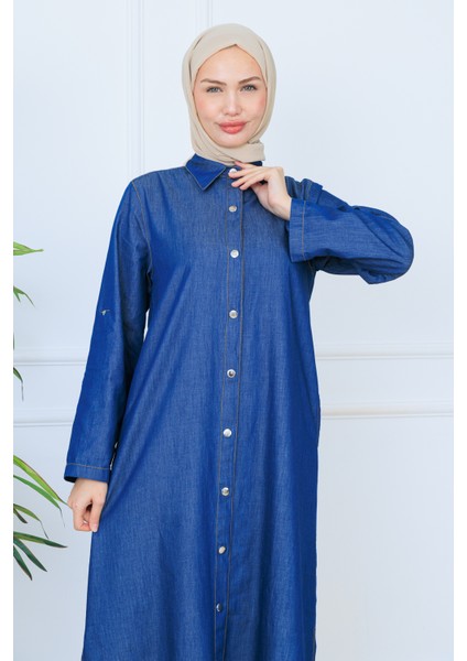 Günlük Spor Yırtmaçlı Gömlek Yaka Çıtçıtlı Cepli Jami Ferace